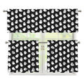 Cute Little Ghost Pattern Print 3 Piece Kitchen Curtains