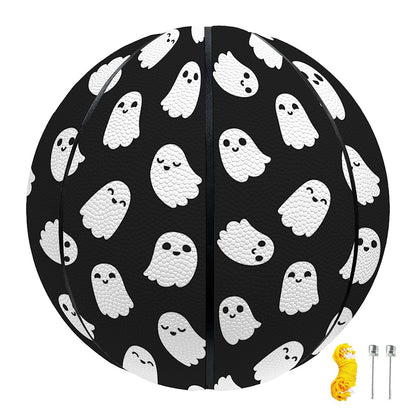 Cute Little Ghost Pattern Print Basketball