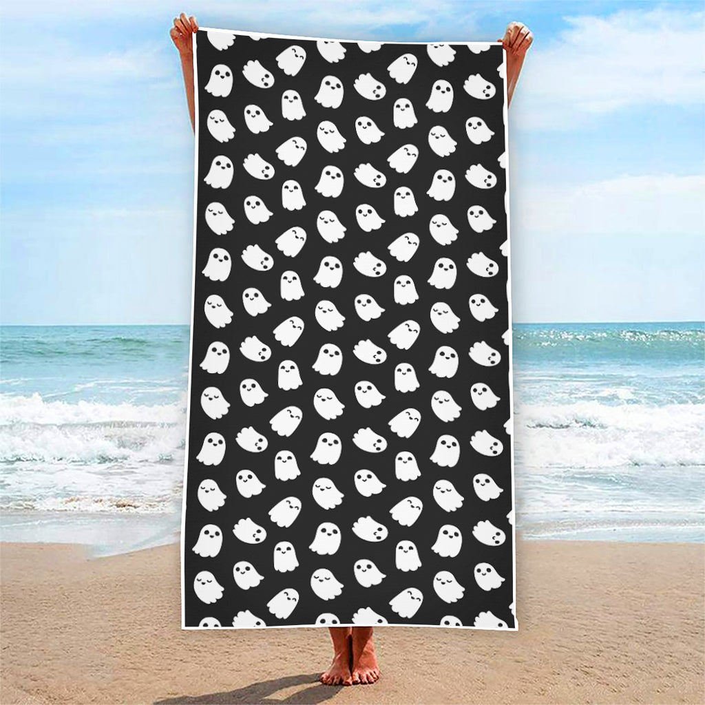 Cute Little Ghost Pattern Print Beach Towel