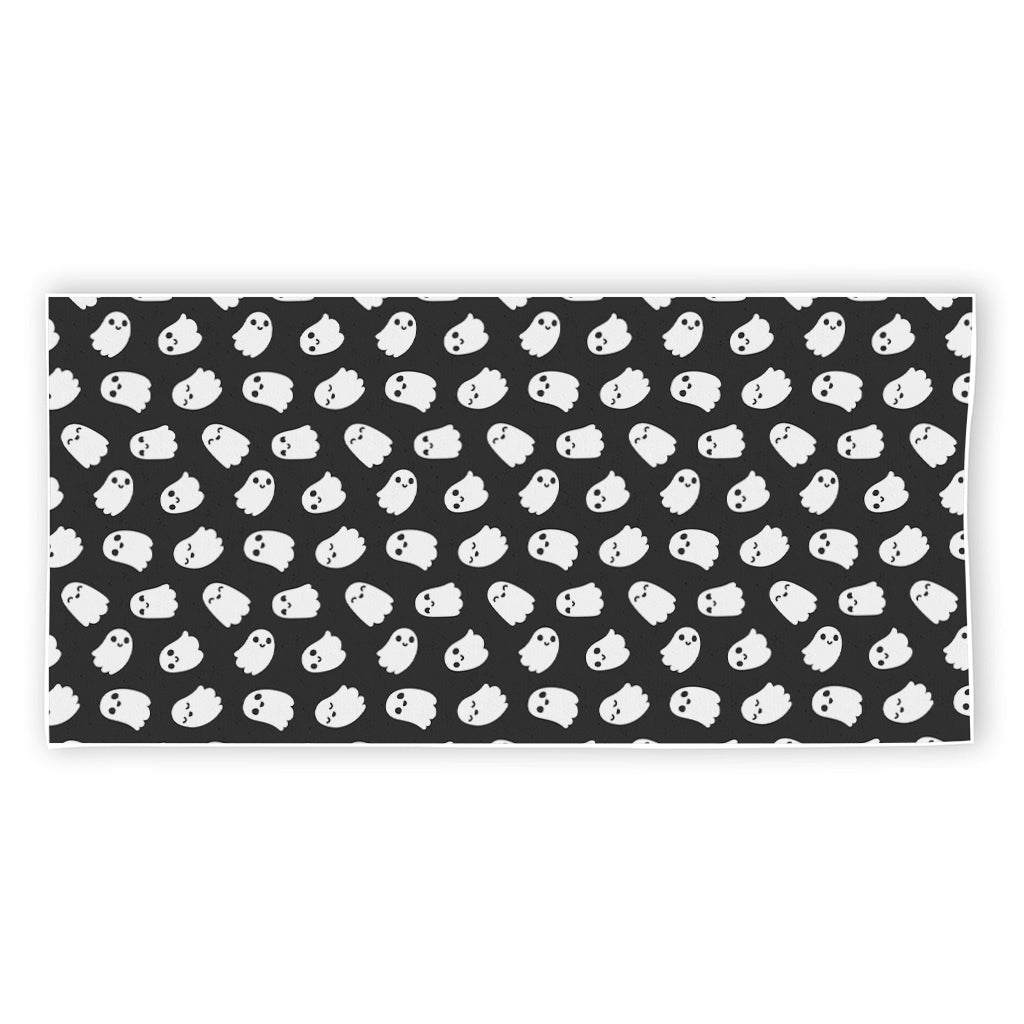 Cute Little Ghost Pattern Print Beach Towel