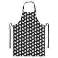 Cute Little Ghost Pattern Print Bib Apron With Pocket