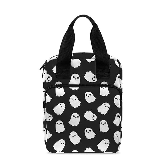 Cute Little Ghost Pattern Print Bible Tote Bag
