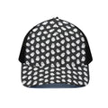Cute Little Ghost Pattern Print Black Mesh Trucker Hat