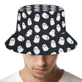 Cute Little Ghost Pattern Print Bucket Hat