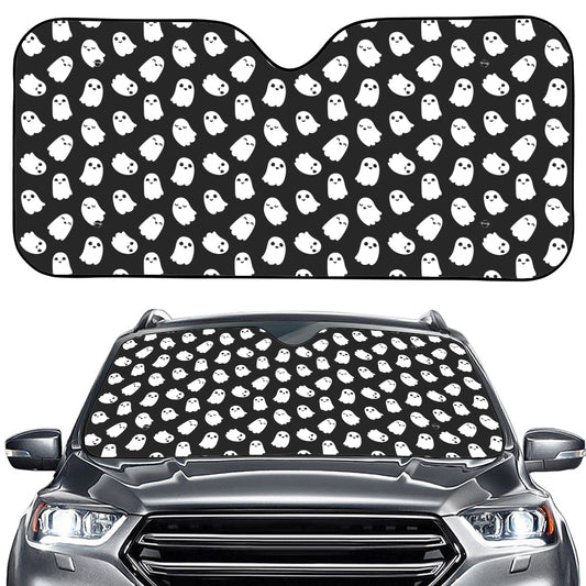 Cute Little Ghost Pattern Print Car Windshield Sun Shade