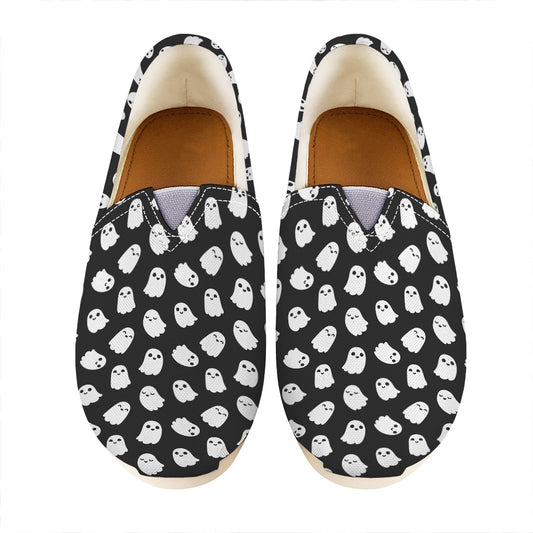 Cute Little Ghost Pattern Print Casual Shoes