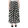 Cute Little Ghost Pattern Print Chiffon Maxi Skirt