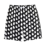 Cute Little Ghost Pattern Print Cotton Shorts