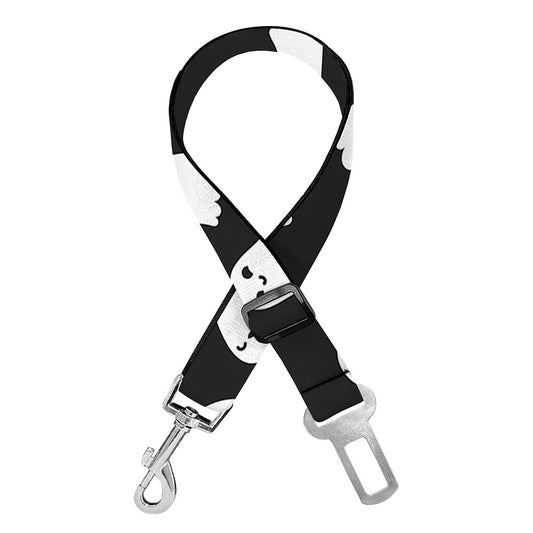 Cute Little Ghost Pattern Print Dog Seat Belt