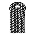 Cute Little Ghost Pattern Print Double Neoprene Wine Tote