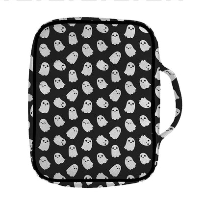 Cute Little Ghost Pattern Print Front Pocket Bible Bag