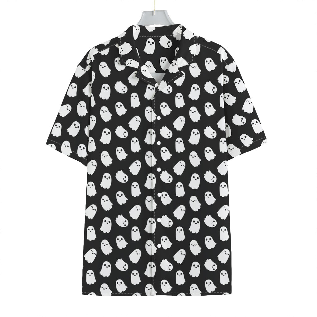 Cute Little Ghost Pattern Print Hawaiian Shirt