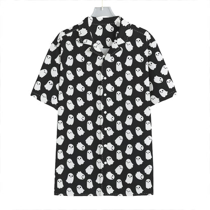 Cute Little Ghost Pattern Print Hawaiian Shirt