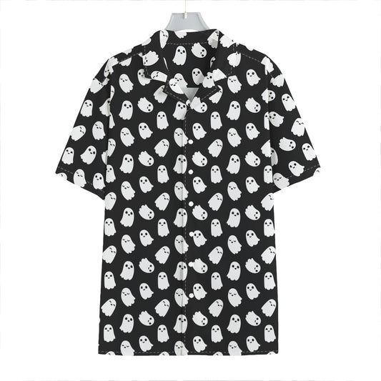 Cute Little Ghost Pattern Print Hawaiian Shirt