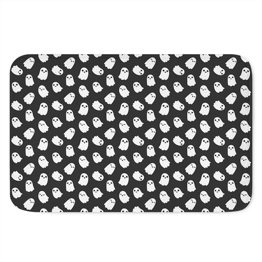 Cute Little Ghost Pattern Print Indoor Door Mat