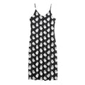 Cute Little Ghost Pattern Print Jersey Midi Cami Dress
