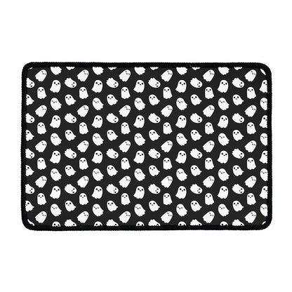 Cute Little Ghost Pattern Print Kitchen Mat