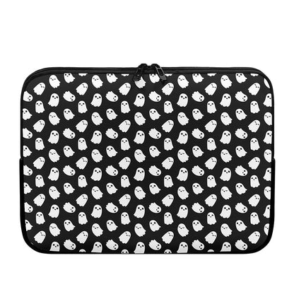 Cute Little Ghost Pattern Print Laptop Sleeve
