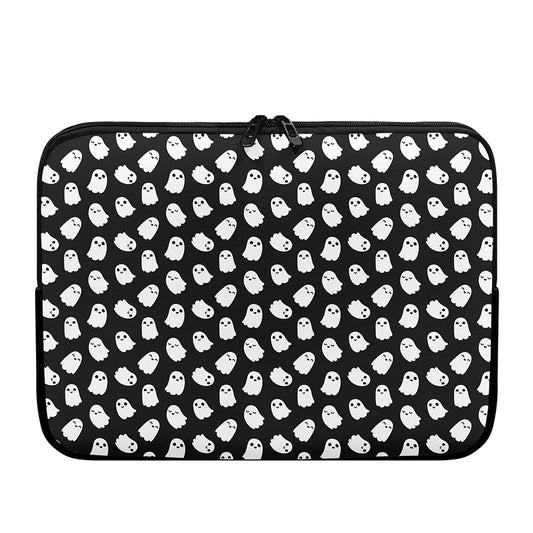 Cute Little Ghost Pattern Print Laptop Sleeve