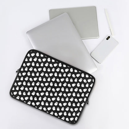 Cute Little Ghost Pattern Print Laptop Sleeve