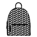 Cute Little Ghost Pattern Print Leather Backpack