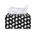 Cute Little Ghost Pattern Print Leather Tissue Box Cover