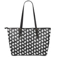 Cute Little Ghost Pattern Print Leather Tote Bag With Zipper