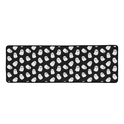 Cute Little Ghost Pattern Print Long Kitchen Mat
