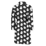 Cute Little Ghost Pattern Print Men's Bathrobe