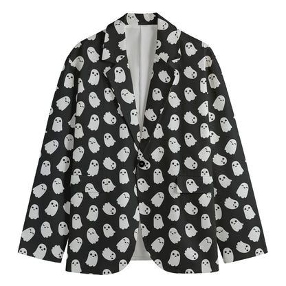 Cute Little Ghost Pattern Print Men's Blazer