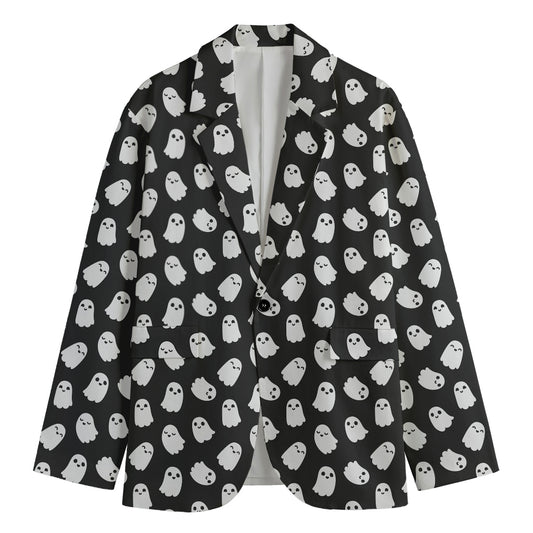 Cute Little Ghost Pattern Print Men's Blazer