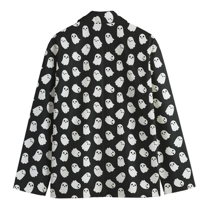 Cute Little Ghost Pattern Print Men's Blazer