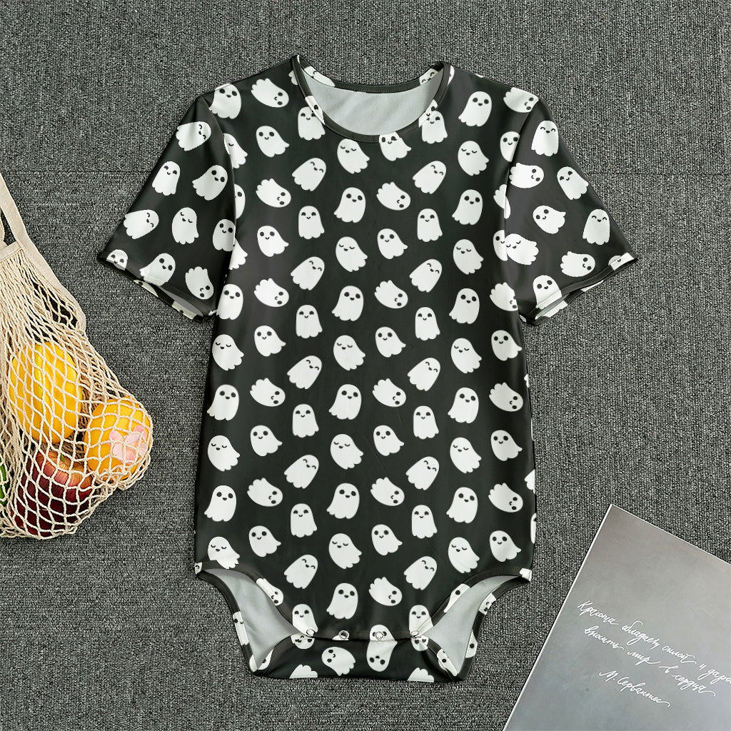 Cute Little Ghost Pattern Print Men's Bodysuit
