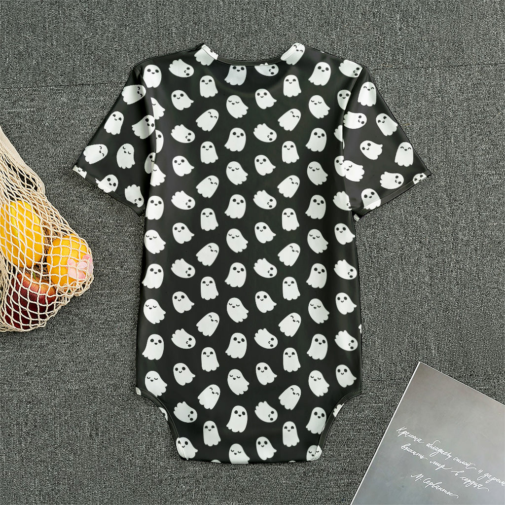 Cute Little Ghost Pattern Print Men's Bodysuit