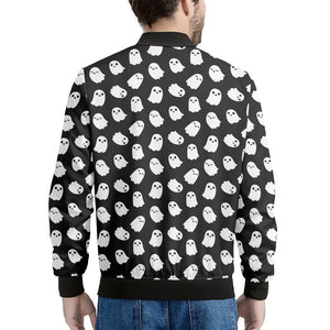 Cute Little Ghost Pattern Print Men's Bomber Jacket