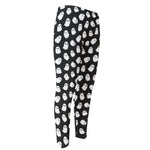 Cute Little Ghost Pattern Print Men's Compression Pants