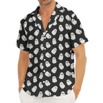 Cute Little Ghost Pattern Print Men's Deep V-Neck Shirt