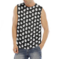 Cute Little Ghost Pattern Print Men's Fitness Tank Top