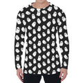 Cute Little Ghost Pattern Print Men's Long Sleeve T-Shirt