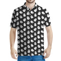 Cute Little Ghost Pattern Print Men's Polo Shirt