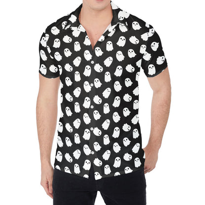 Cute Little Ghost Pattern Print Men's Shirt
