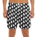 Cute Little Ghost Pattern Print Men's Split Running Shorts