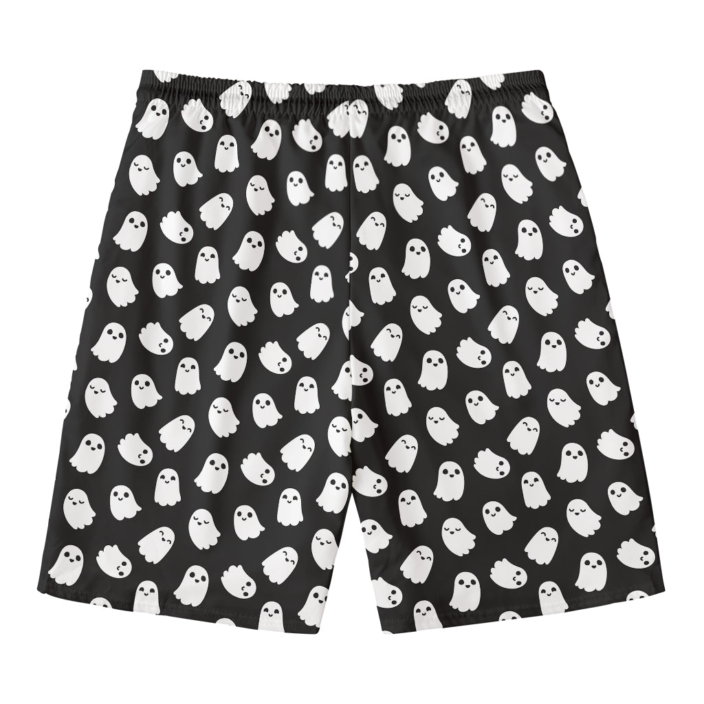 Cute Little Ghost Pattern Print Men's Swim Trunks