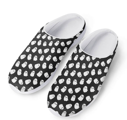 Cute Little Ghost Pattern Print Mesh Casual Shoes