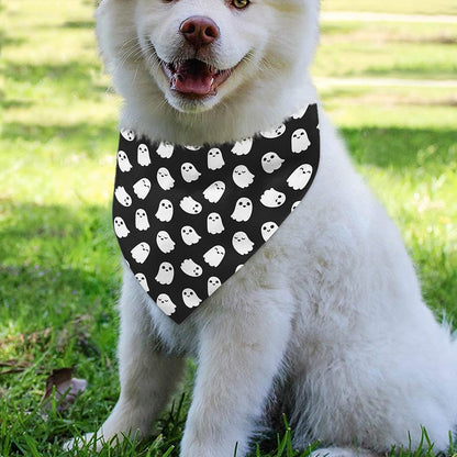 Cute Little Ghost Pattern Print Over The Collar Dog Bandana