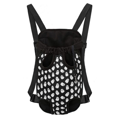 Cute Little Ghost Pattern Print Pet Carrier Backpack