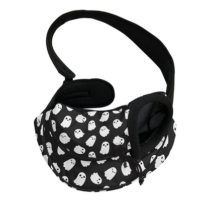 Cute Little Ghost Pattern Print Pet Sling Carrier