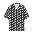 Cute Little Ghost Pattern Print Rayon Hawaiian Shirt