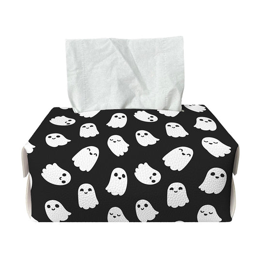 Cute Little Ghost Pattern Print Rectangle Tissue Box Cover