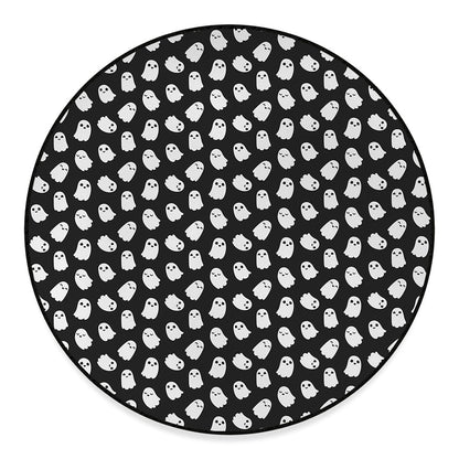 Cute Little Ghost Pattern Print Round Floor Mat